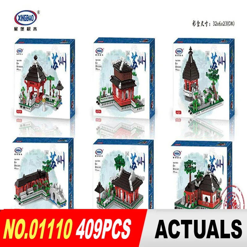 

XingBao 01110 Toys Building Series The 6 in 1 Chinese Suzhou Garden Model Set Building Blocks Bricks Toys For Kids Gifts