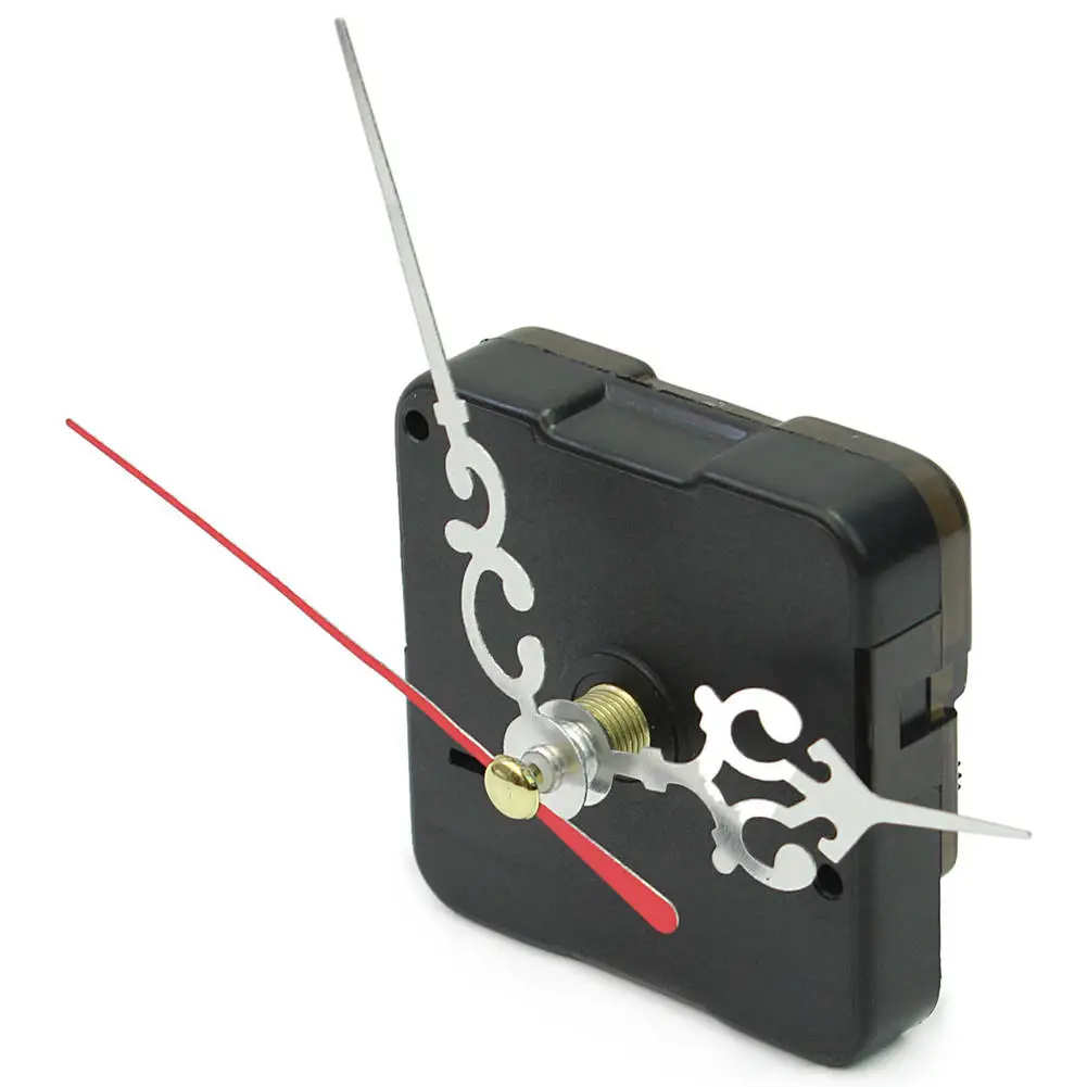 

DIY Wall Clock Movement Mechanism with Silver Hour Minute Red Second Hands New