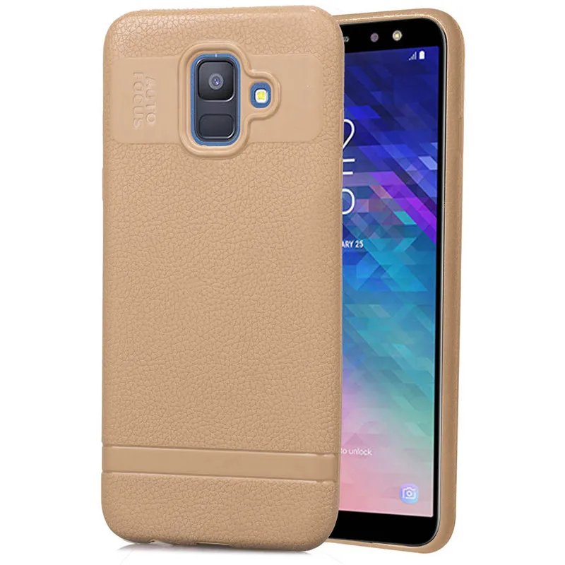 Ultra-Thin Case For Samsung Galaxy A6 A6Plus Case PU Leather Soft Silicone Full Cover For Samsung A6 A6 Plus Matte TPU Case (12)