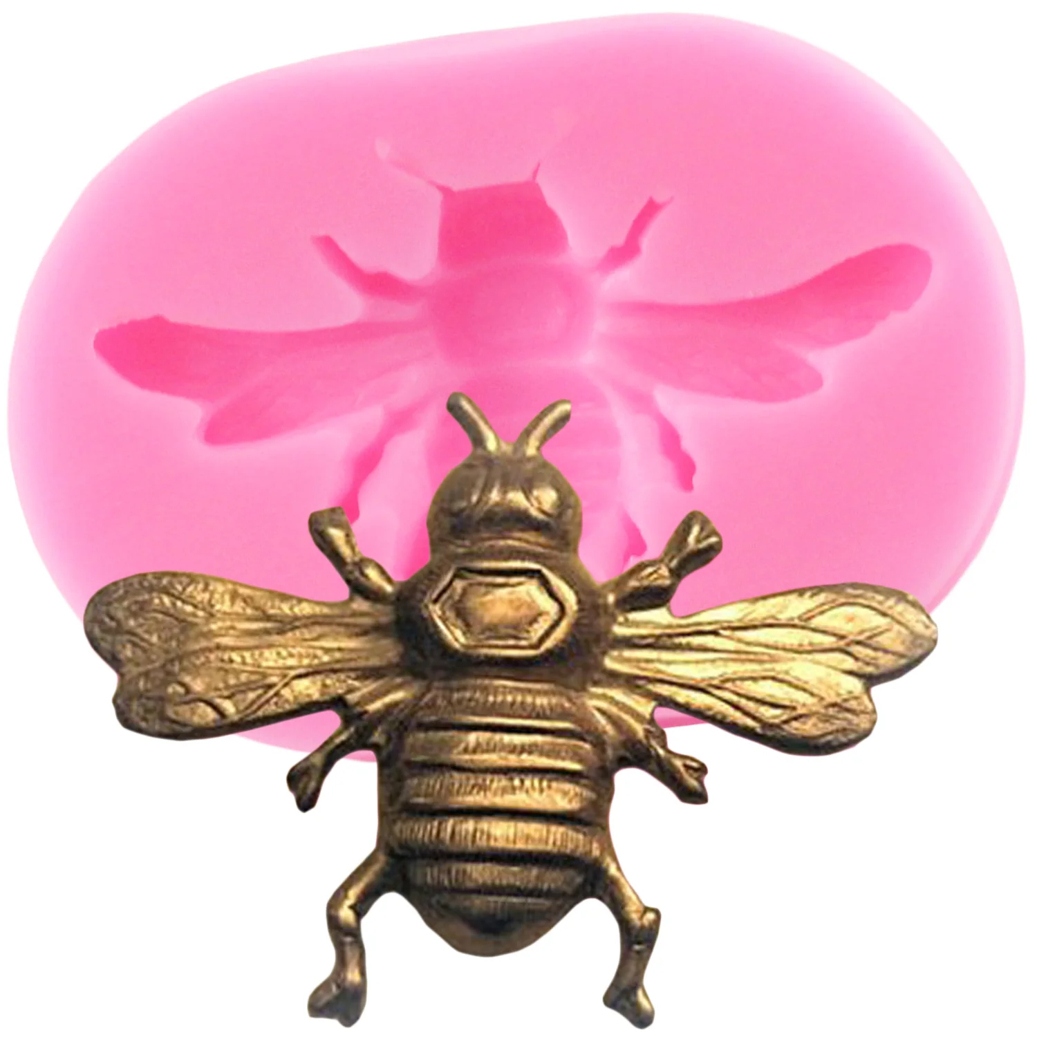 

3D Bee Cake Silicone Mold Fondant Chocolate Candy Gumpaste Molds Polymer Clay Mould Cupcake Decorating Tools