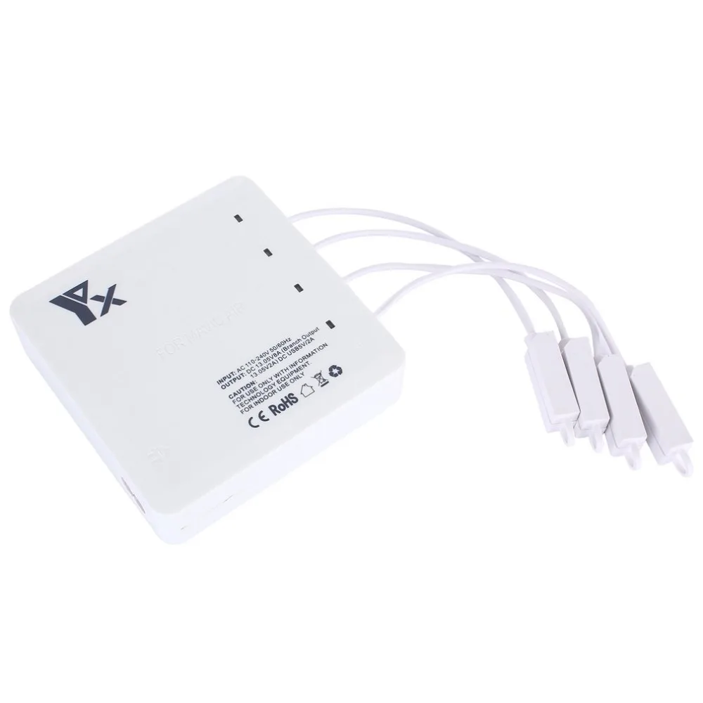 

2 in 1 Charger for DJI Mavic Air Intelligent Drone Battery Fast Charging Hub AU Plug Remote Control 2 USB Ports 4 Batteries