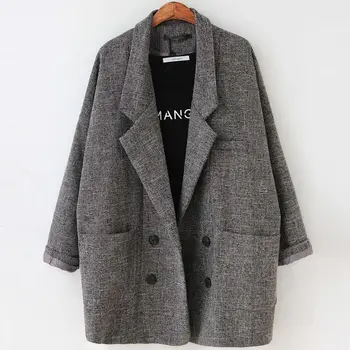 Blazers Women's Slim Fit Blazer Suit Jacket Khaki Gray plaid Women Plus Size Casual Vintage Suit Blazer Female
Blazers Women's Slim Fit Blazer Suit Jacket Khaki Gray plaid Women Plus Size Casual Vintage Suit Blazer Female