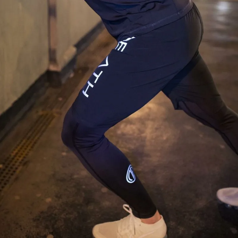 Pantalones de compresión para correr para Hombre, mallas deportivas para  Fitness, pantalones largos de entrenamiento para