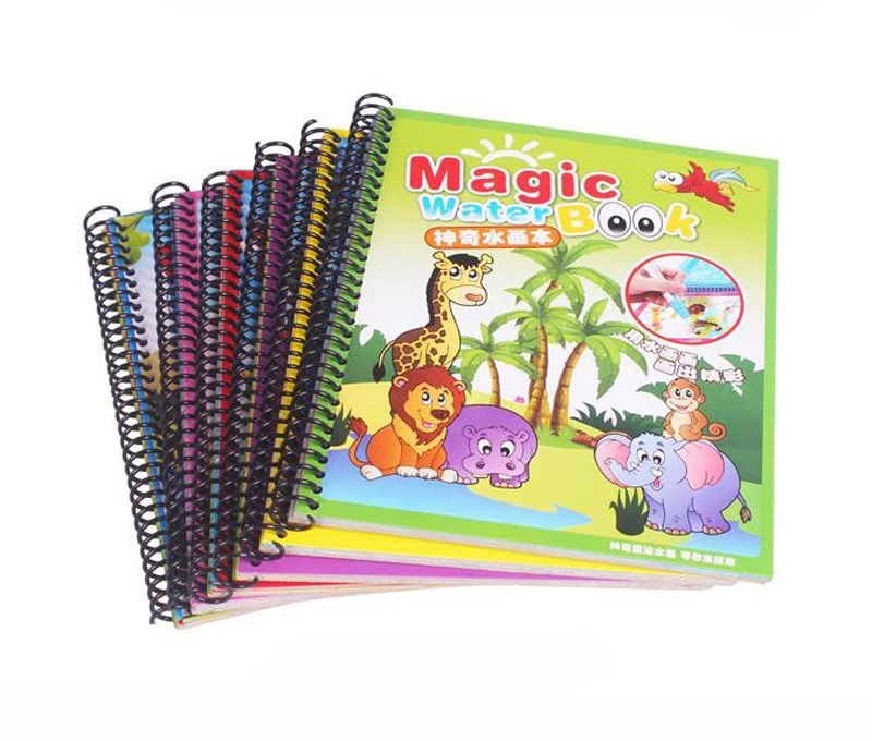 Волшебная книга для рисования с водой, книга-раскраска, Магические рисунки, ручка, доска для рисования, детские игрушки, Рождественский подарок на год, GYH