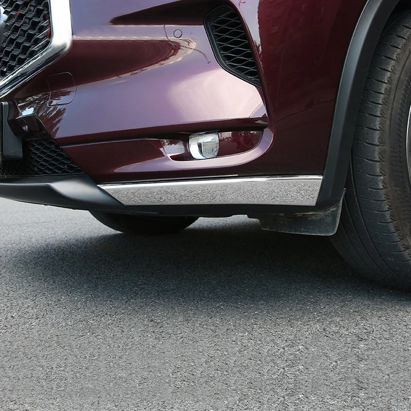 

For Infiniti QX50 P71A 2019 Exterior Front Bumper Side Strip Protector Cover Trim 2pcs Chrome