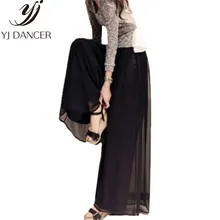 Весна Лето, женские шифоновые широкие штаны, свободные широкие штаны, длинные брюки для девушек размера плюс, юбки, штаны CSS281