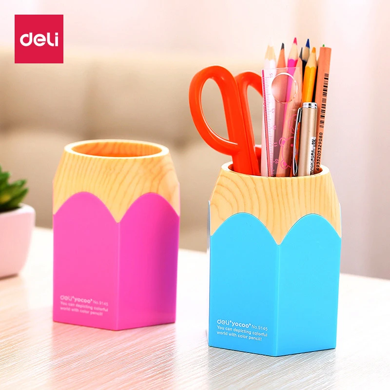 

Deli 1PCS Multi-function Fashion Creative Pen Holder Fun Table Pendulum Decoration Desk Stationery Office Supplies Storage Box