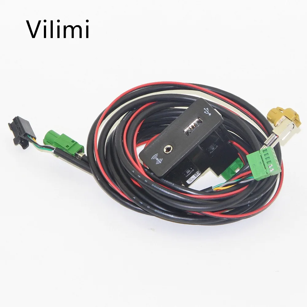 

1 Set New Car AUX & USB Switch Plug Adapter Cable Harness Pigtail For VW Golf 7 5G0 035 222 E 5Q0 035 726 E 5G0035222E 5Q0035726