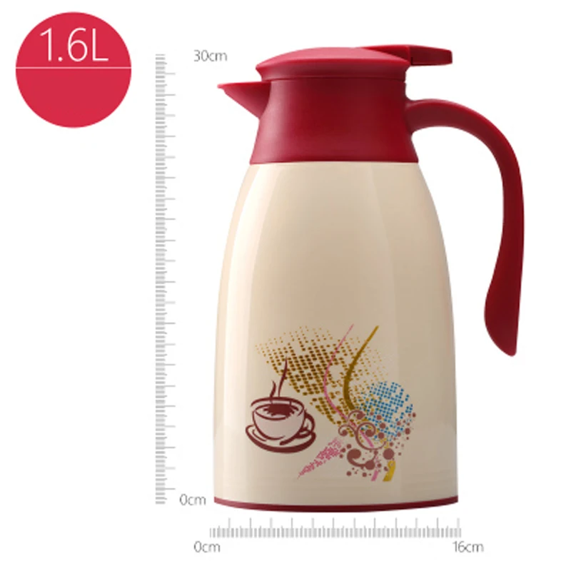 Бытовая Офис 1.3L/1.6L вакуумный термос горшок Кофе изоляционный графин горячей воды