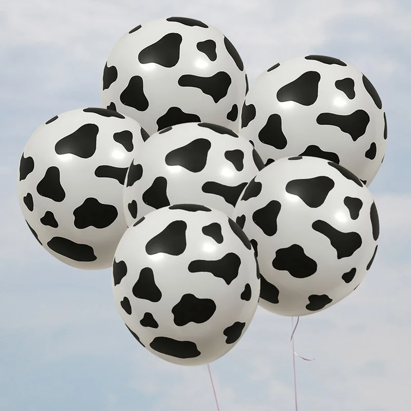10 шт./лот мультфильм животные корова печати латексные воздушные шары для задний фон с изображением фермы день рождения ребенка душ украшения поставки