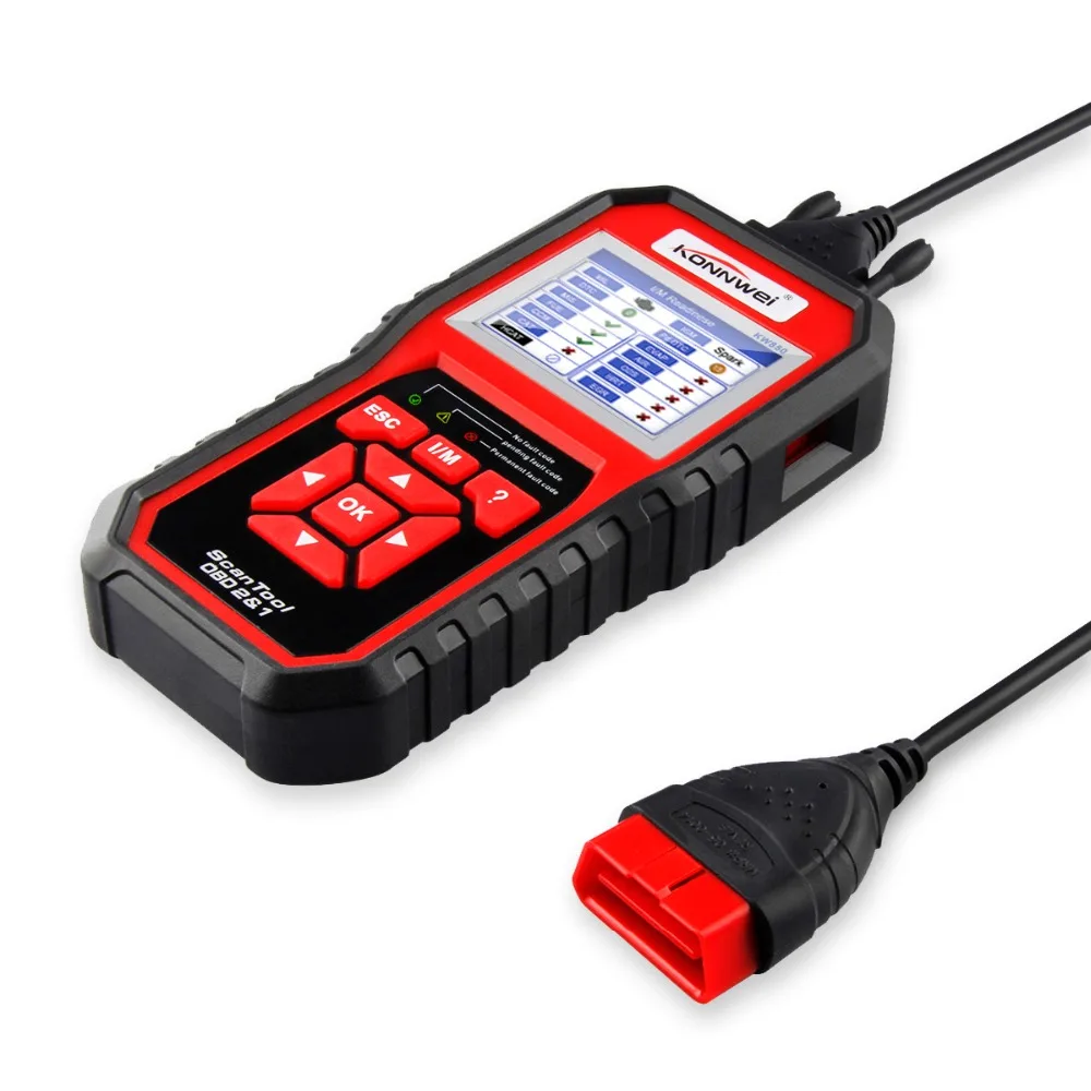 KONNWEI KW850 OBD2 считыватель кодов KW 850 с многоязычным автоматическим кодовым сканером