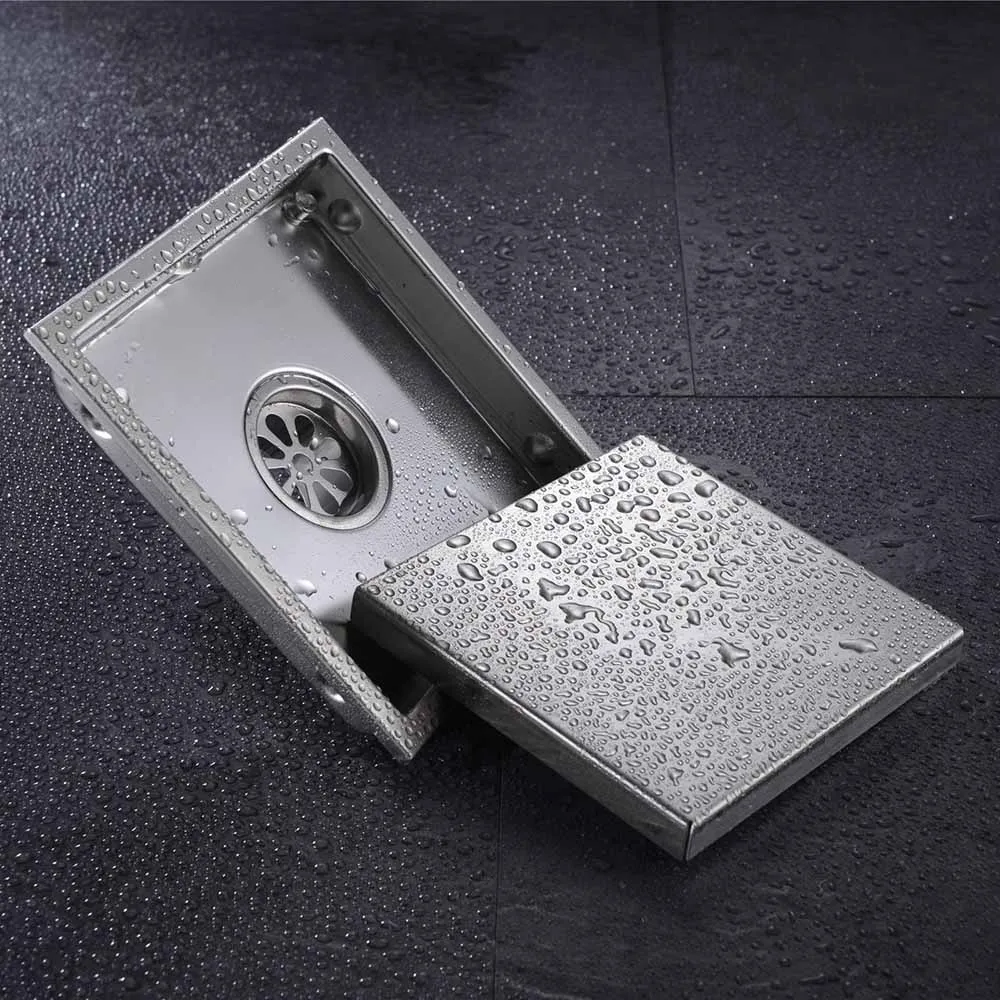 Online AODEYI Fliesen Legen Platz Edelstahl Boden Ablauf Abfall Roste Bad Unsichtbaren Dusche Ablauf 110x110 MM Oder 150x150 MM
