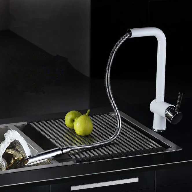 White Kitchen Mixer Tap aliexpress : buy 2015 pull out kitchen faucet white spray White Kitchen Mixer Tap aliexpress : buy 2015 pull out kitchen faucet white spray