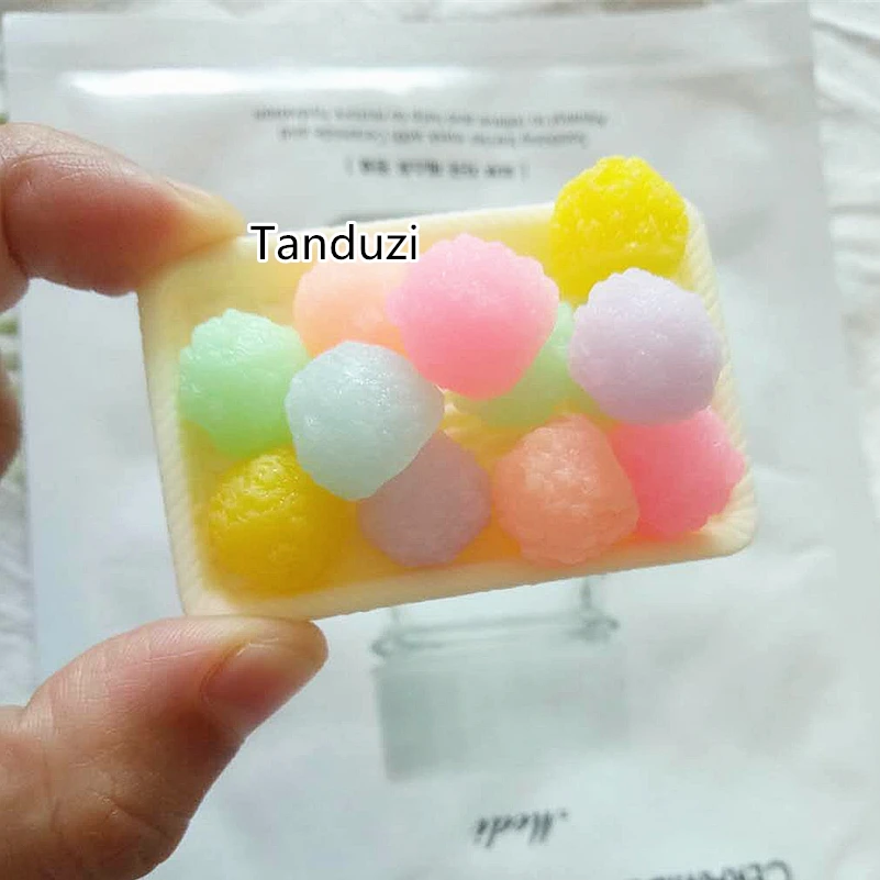 Tanduzi 100 шт. оптовая продажа смешанных цветов смолы моделирование еды пастельные
