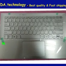 Wellendorff /org верхняя оболочка для sony VAIO Pro 13 SVP13 SVP132 США клавиатура Упор для рук верхняя крышка сенсорная панель с подсветкой серебро