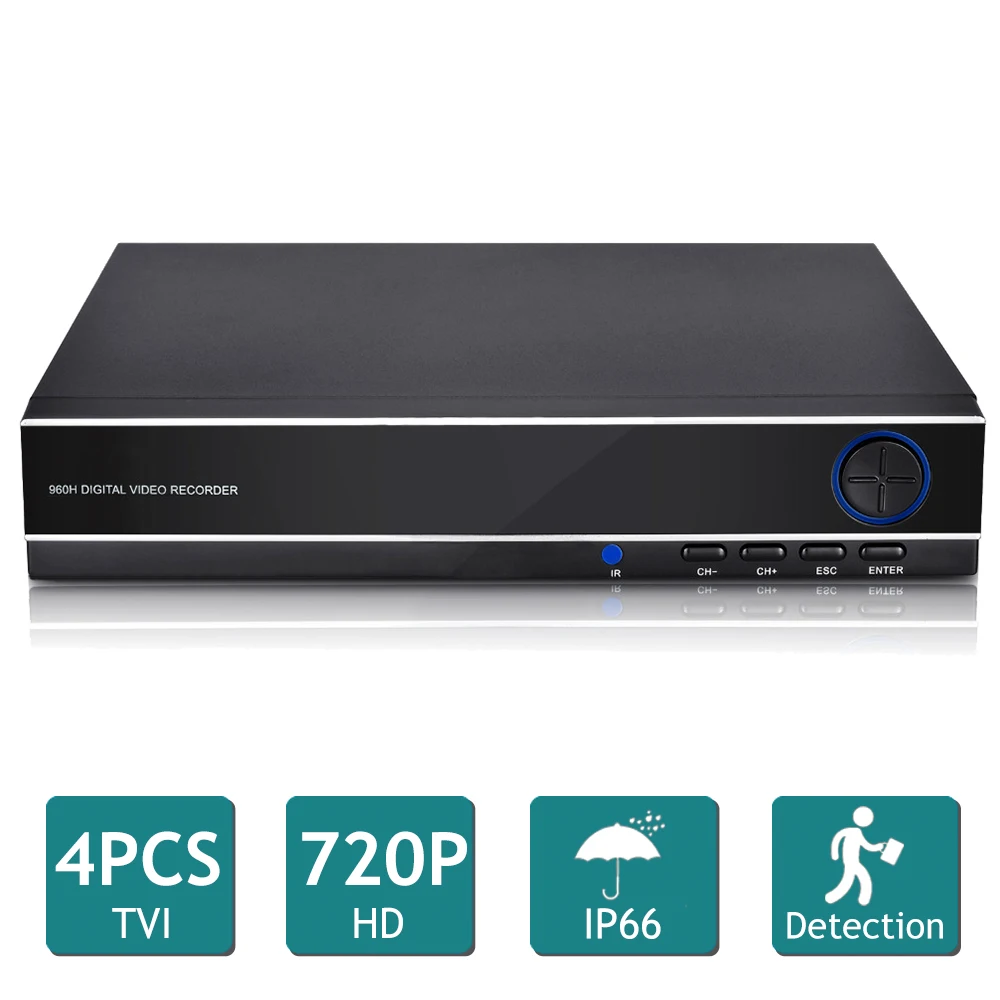 

HDMI Video Output 4CH 720P Security Standalone DVR for Easy Realtime Remote View Plug And Play 4 Channel CCTV DVR Kit