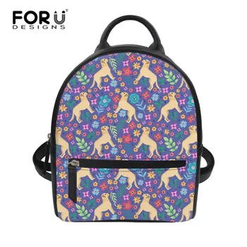 

FORUDESIGNS Labrador Dog Female Soft PU Leather Mini Backpacks Shoulder Schoolbags Women Fashion Small Travel Carry On Bag