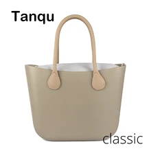 Новинка, TANQU, классическая сумка EVA со вставным внутренним карманом, цветные ручки, EVA, силиконовая резина, водонепроницаемая женская сумка, стиль obag