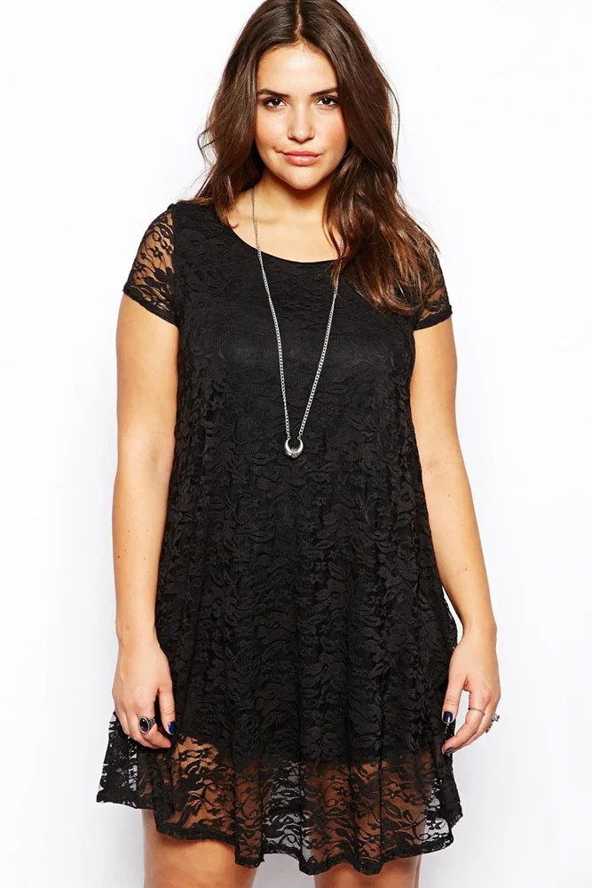 Dear Lover vestido de renda plus size XXL women clothes summer Black