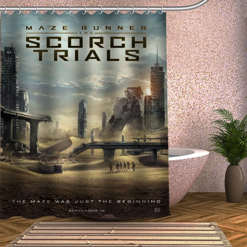 Лабиринт Runner The Death Cure занавеска для душа Экологичная современная ткань полиэстер