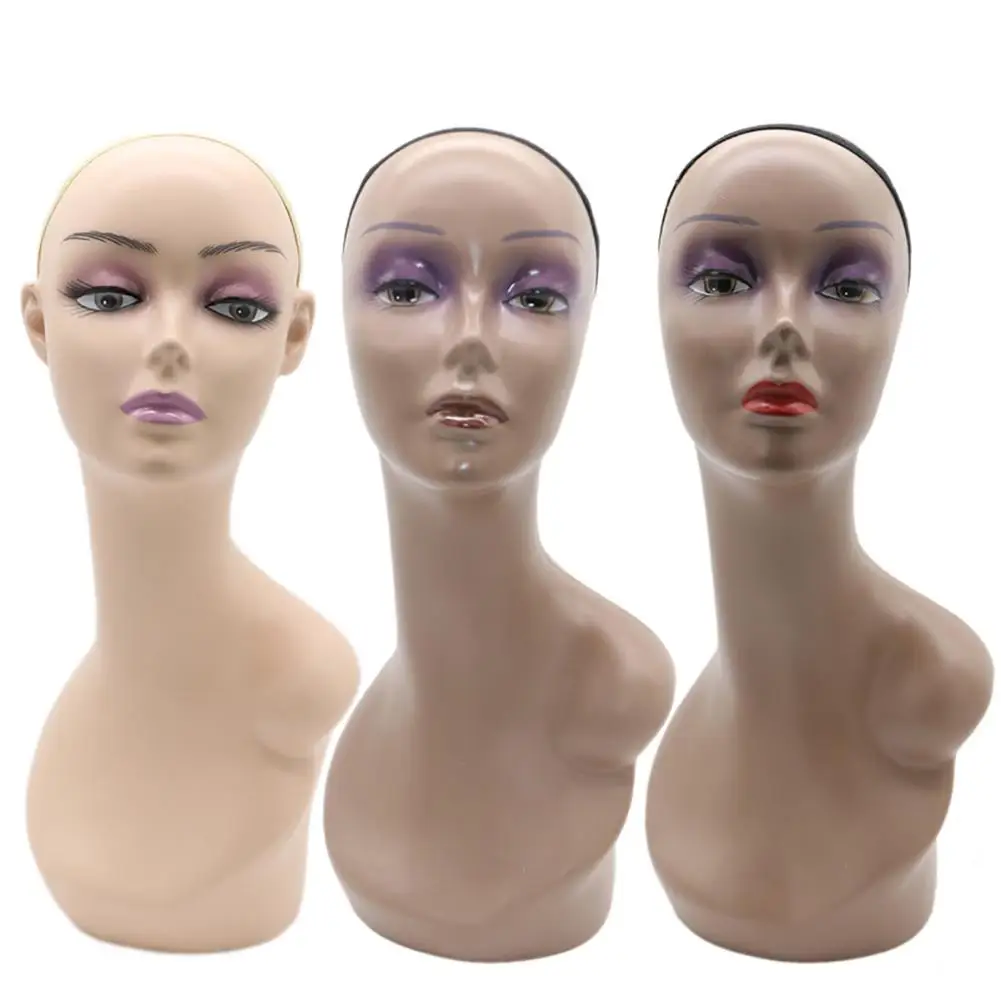 

Dummy Female Mannequin Head Model Wig Jewelry Hat Cap Display Stand Holder