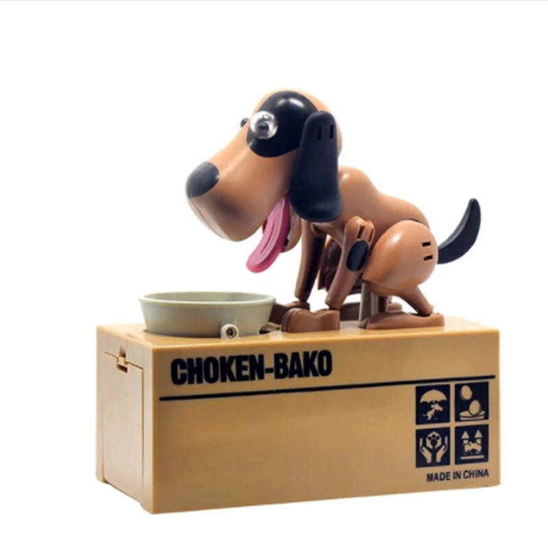 Kopen 1pcs Robotic Hond Geld Opslaan Box Geld Bank Automatische Stola Munt Spaarpot Spaarpot Speelgoed Cadeaus voor Kids Kinderen dag