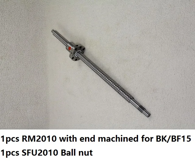 

1pcs RM2010 800mm/900mm/1000mm long ball screw guide way with end machined+ 1pcs SFU2010 single ball nut for CNC router