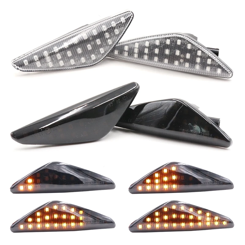 

2 Pieces Clear/Smoke Dynamic Flowing LED Side Marker Signal Light For BMW X5 E70 X6 E71 E72 X3 F25 Sequential Blinker Lamp