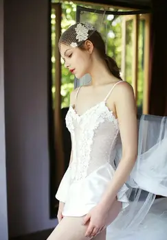 

Women Sexy Sleepshirt Charming Sleepwear Satin Robes Silk Wedding sleepwear