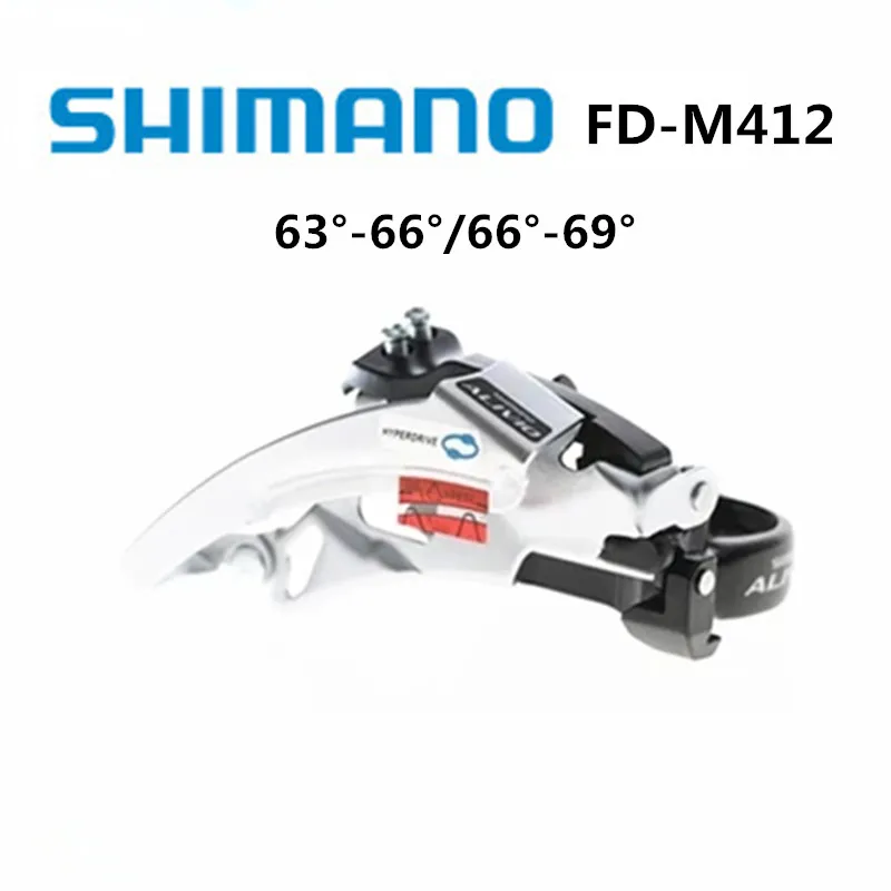 SHIMANO Alivio FD-M412, тройной и 7/8 скоростной привод, детали для горного велосипеда, велосипедный передний переключатель 31,8/34,9 мм, Новинка