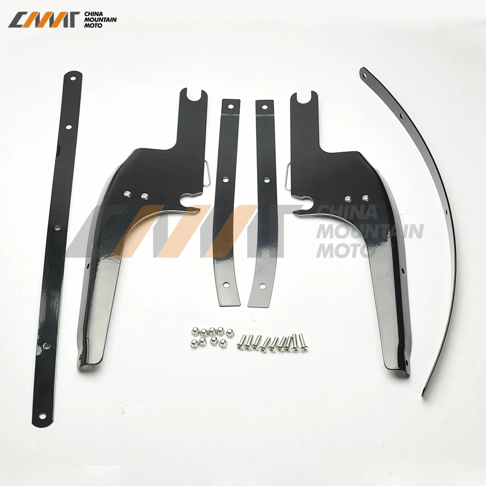 

Windshield Screen Bracket Mount Kit Set case for Harley Touring Road King FLHR 98-13