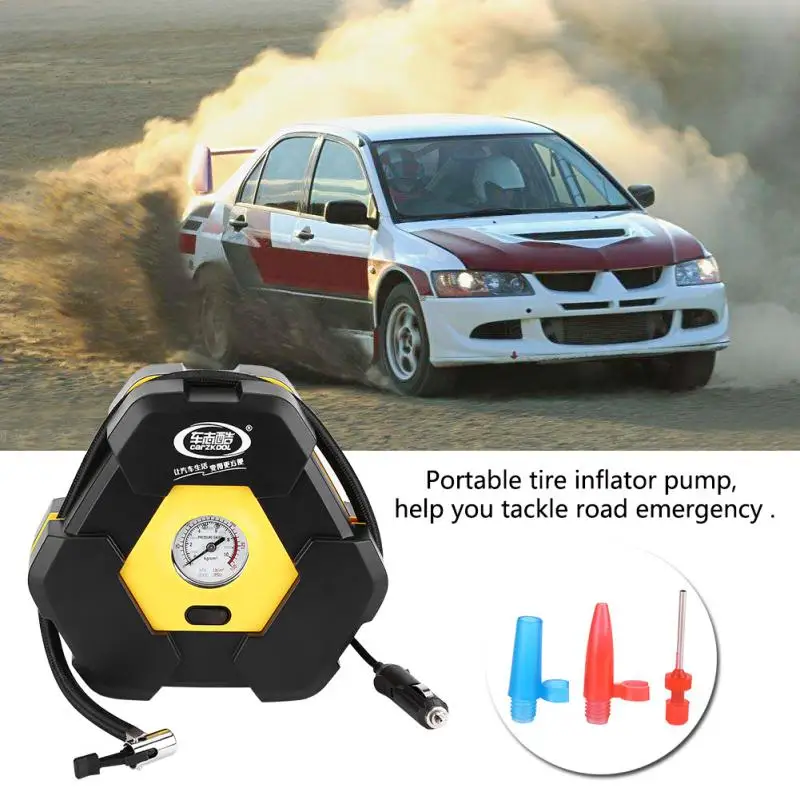 12V Car Electric Air Tire Inflator Pump Portable Tire Inflator Pump Air