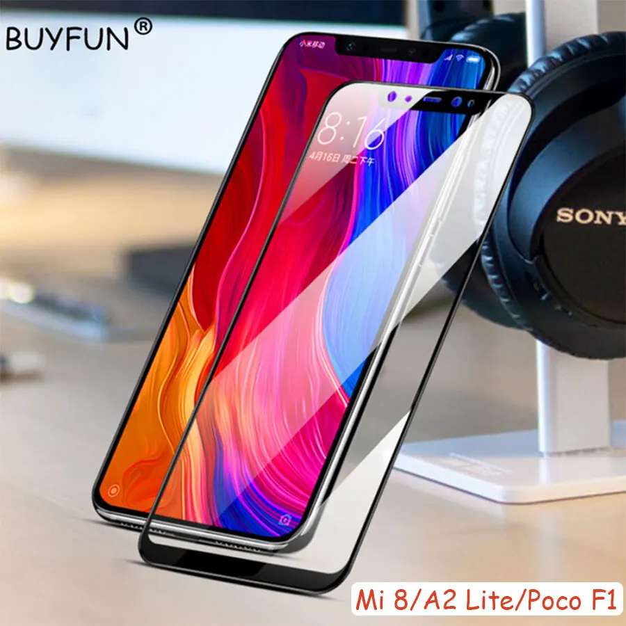 Закаленное стекло на Xiaomi mi A2 Lite защита экрана Защитное для Xiao Pocophone F1 8 PocofoneF1