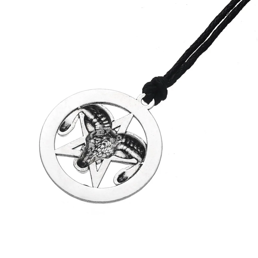 EUEAVAN 15 шт винтажная Ram пентаграмма кулон ожерелье Wicca животное амулет ювелирные