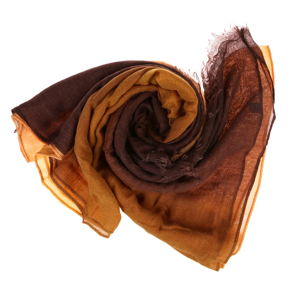 Осень-зима Для женщин постепенное мягкая платки Вуаль Длинный шарф Обёрточная бумага палантин шаль