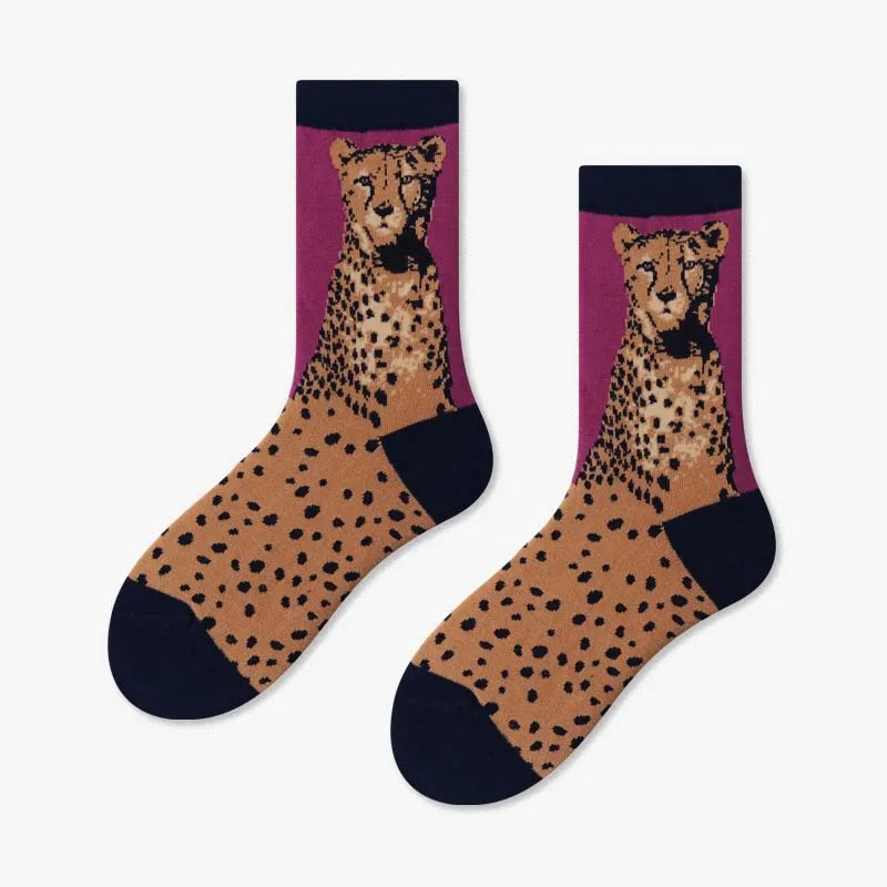 Веселые смешные носки Харадзюку женские сумасшедшие хлопковые носки с обезьянкой из мультфильма хип-хоп уличные милые носки для девочек крутые носки унисекс Skarpetki Sokken - Цвет: 8