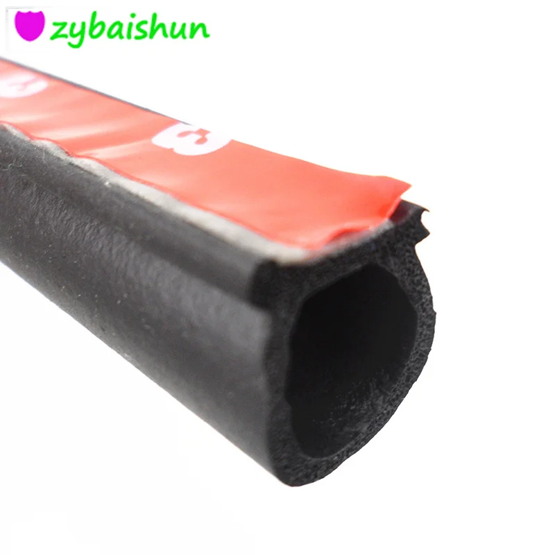2 Meters D Type Car Door Seal Rubber Waterproof Trim Sound Insulation