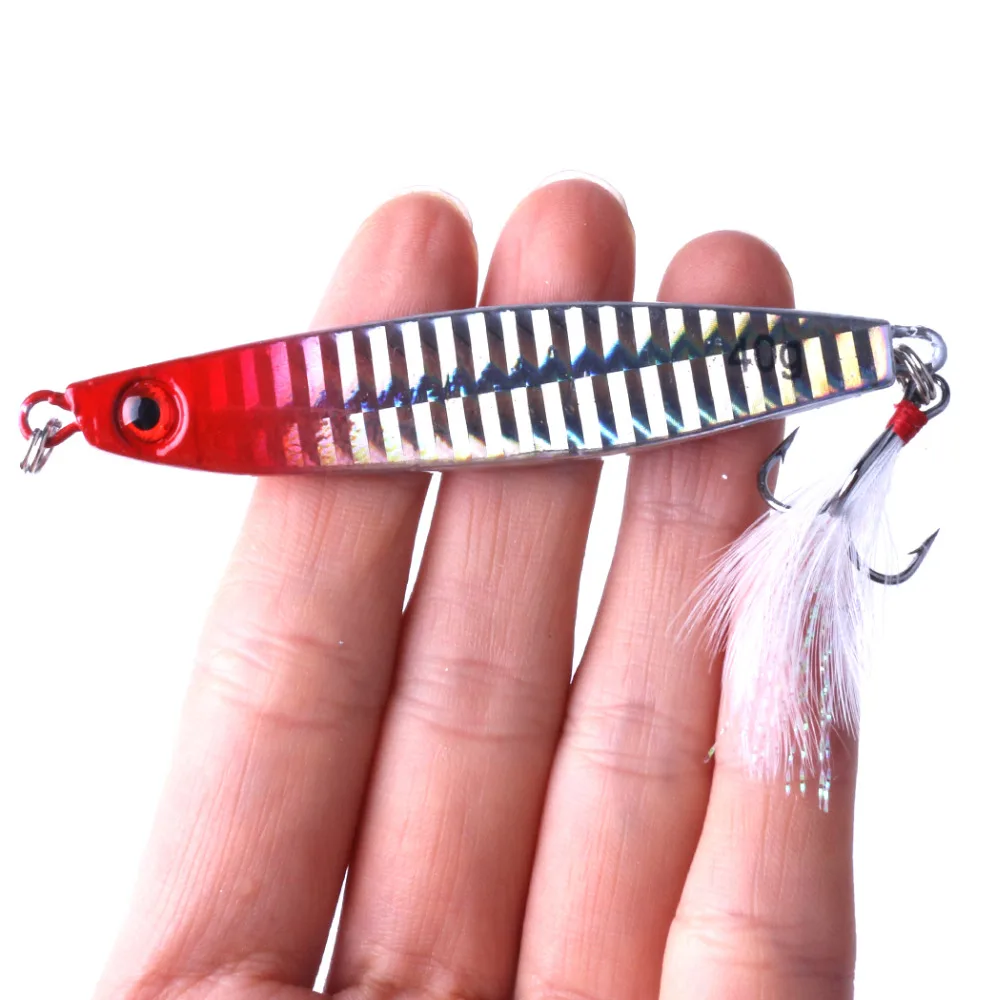 

1PCS Metal Jigging Spoon 40g 3D Laser Artificial Bait Boat Fishing Jig Lures Super Hard Lead Fish Fishing Lures