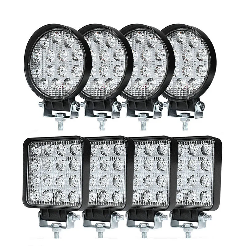 

4 Inch 42 48W Offroad LED Work Light Spotlight Flood Spot Beam Drive Lamp for JEEP UAZ 4x4 Car 4WD Boat SUV ATV Truck Motorcycle