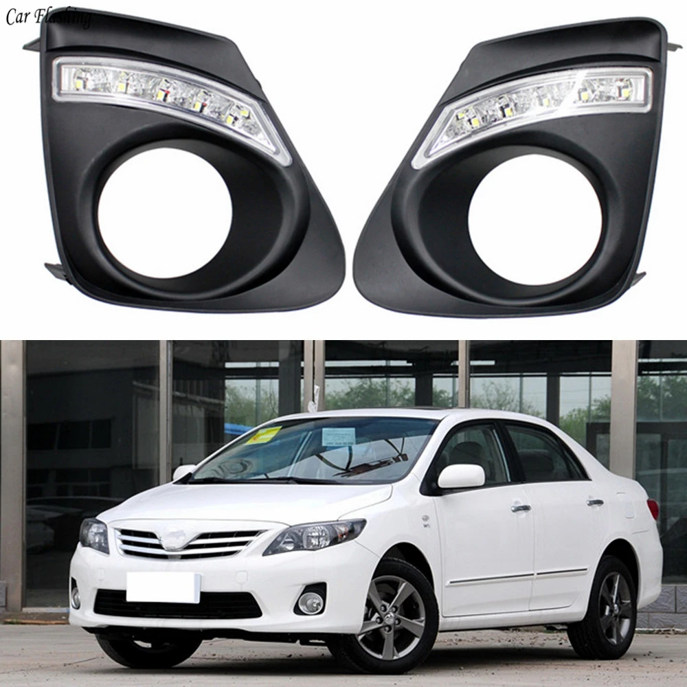 Car Flashing 2PCS For Toyota Corolla 2011 2012 2013 LED DRL Daytime