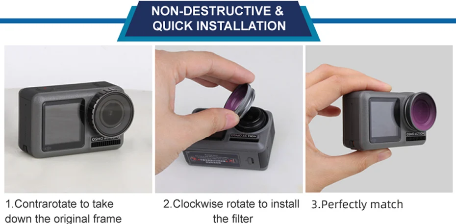 Для OSMO фильтр объектива камеры для дайвинга красный розовый пурпурный UV ND-PL CPL набор фильтров для DJI Osmo ACTION Sport камера аксессуары