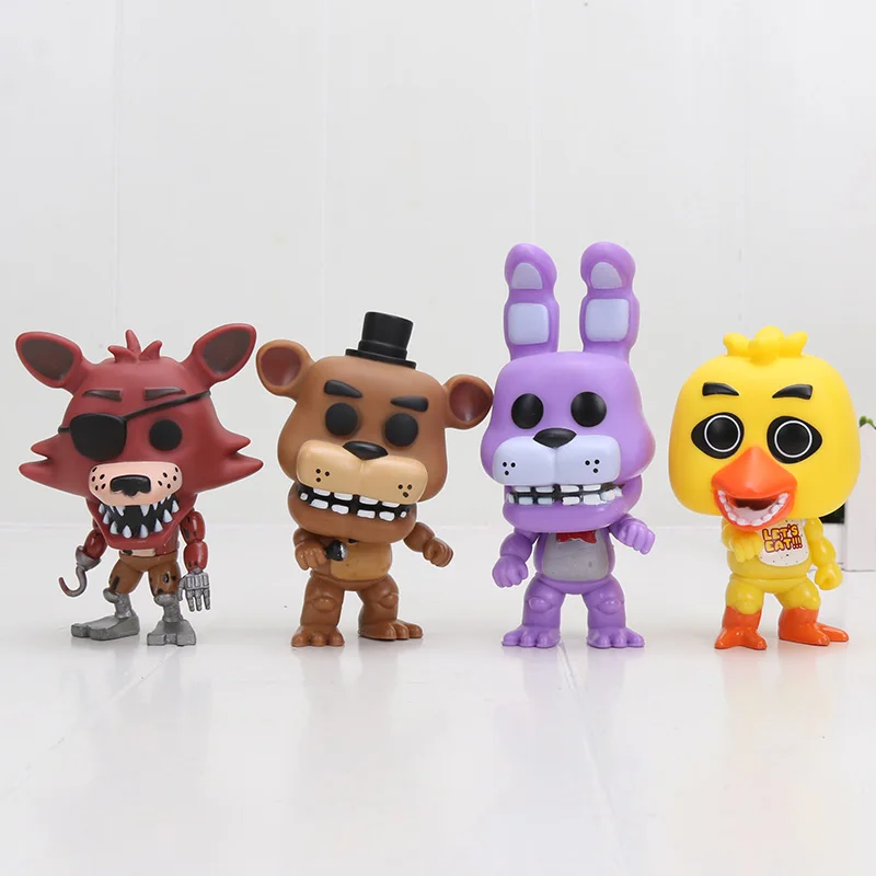 

4pcs/set Five Nights at Freddy's figure FNAF Freddy Fazbear chica bonnie foxy PVC Action Figure Model Toy 10cm