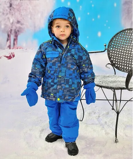 Best price at $108 Cheap Hot 2014 new fashion Jupa Winter Russia boy windproof down cotton clothing sets,kids boy brand jackets+overalls children clothes