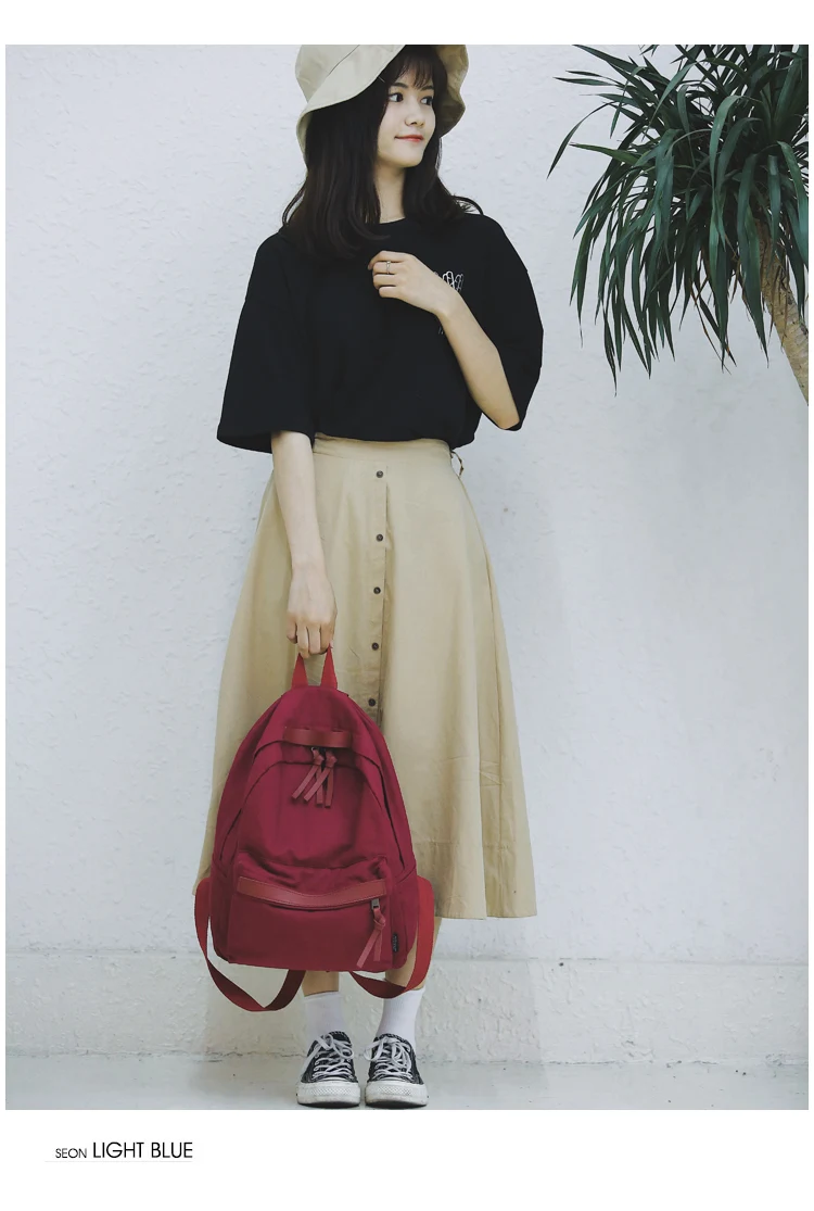 Menghuo High Quality Women Canvas Backpack Teenage Girls Leisure Backpack Bag Vintage Stylish Female School Bag Bookbag Mochilas (11)