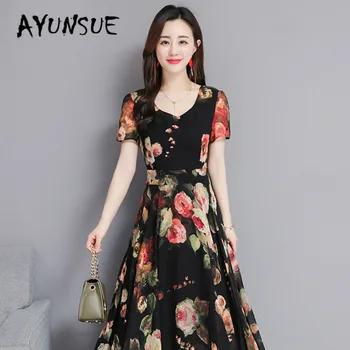 

2020 Plus Size Summer Dress Elegent Print Floral Party Dress Long Dress for Woman Clothes Vestidos Verano N-1900026 YY036