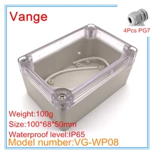 2 шт./лот пластик коробка с водостойким разъем IP65 корпус из АБС-пластика корпус 100*68*50 мм для метр коробка