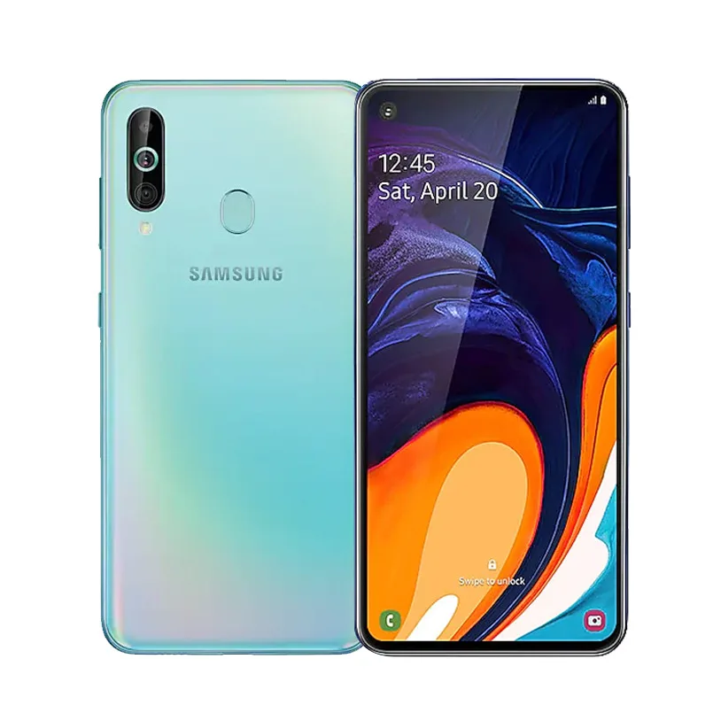 Samsung Galaxy A60 SM-A6060 смартфоны на Android 6,3 дюймов FHD+ Восьмиядерный процессор Snapdragon 675 6 ГБ 3500 мАч 32 МП камера NFC мобильный телефон - Цвет: Синий