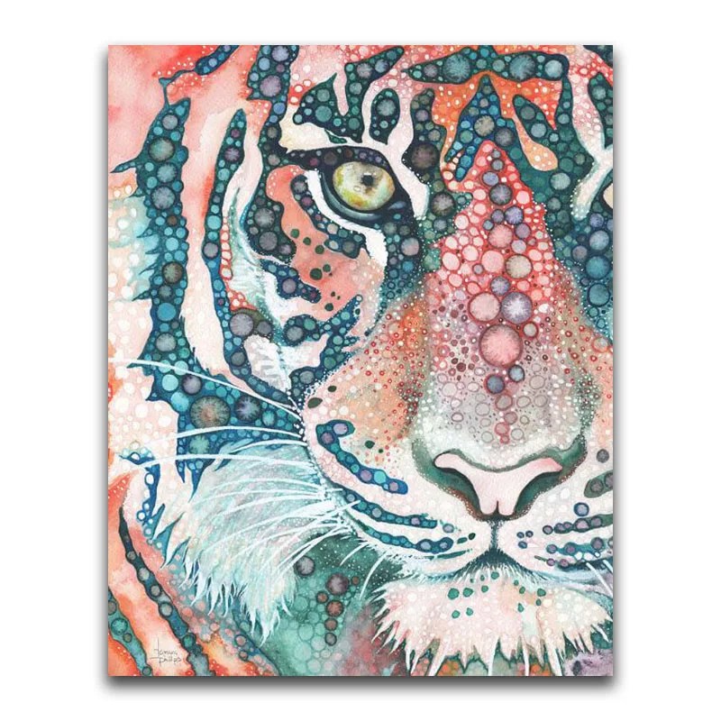 Full Square Diamond mosaic Cartoon cat 5D DIY Diamond painting tiger Full Round Diamond embroidery Cross stitch colorful lion
