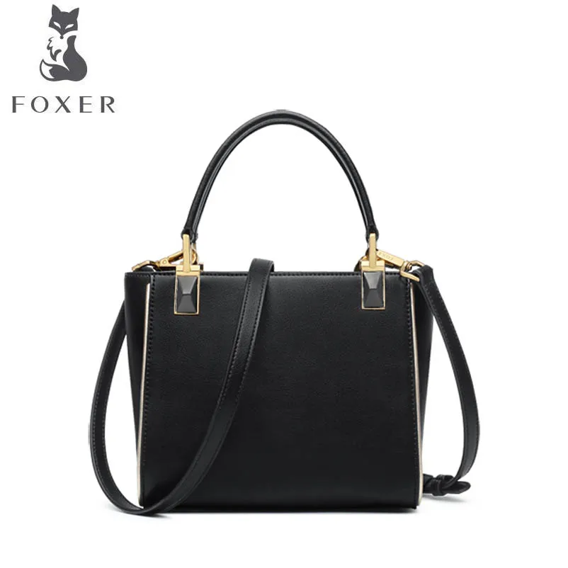 

FOXER 2018 New women Leather bag luxury handbags designer tote leather shoulder bag fashion women leather handbags