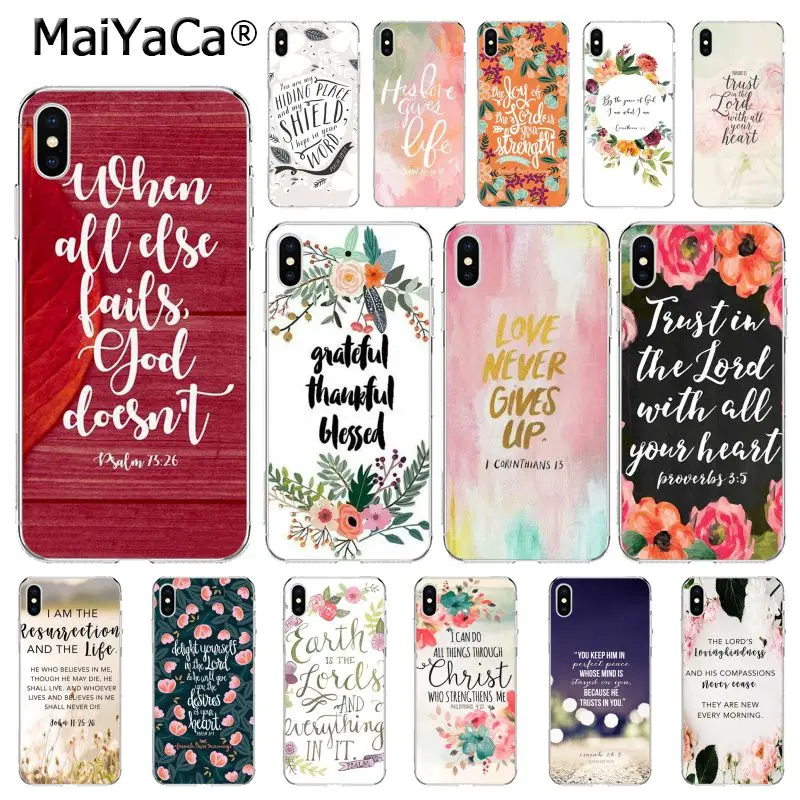 

MaiYaCa Bible verse Philippians Jesus Christ Christian Phone Case for iPhone 6S 6plus 7 7plus 8 8Plus X Xs MAX 5 5S XR 10